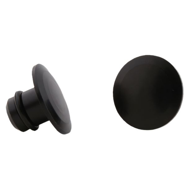 Abdeckkappen Highsider PRO Cover Caps M10 CNC Aluminium schwarz, 2 Stück für Spiegelaufnahme