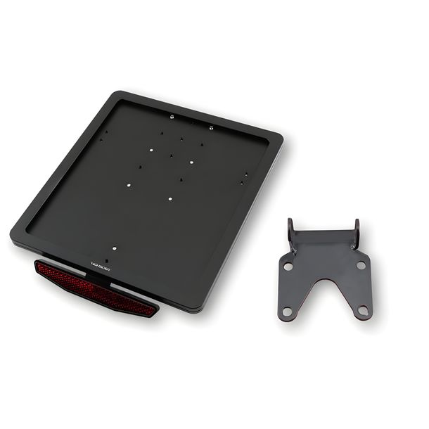 Plaque d'immatriculation CNC HIGHSIDER avec support uni type 1, anodisé noir