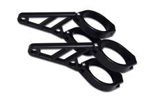 Lampenhalter Highsider CNC Set kurz 87 x 10mm für 47-49-50-52-54mm schwarz