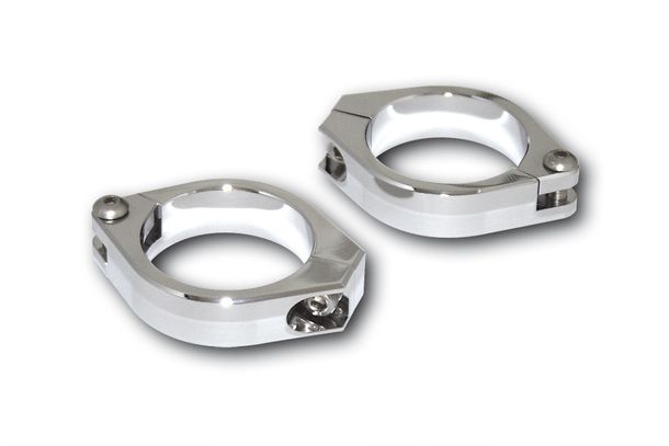 Abrazaderas de tubo vertical CNC HIGHSIDER 42 - 43 mm cromadas 1 par