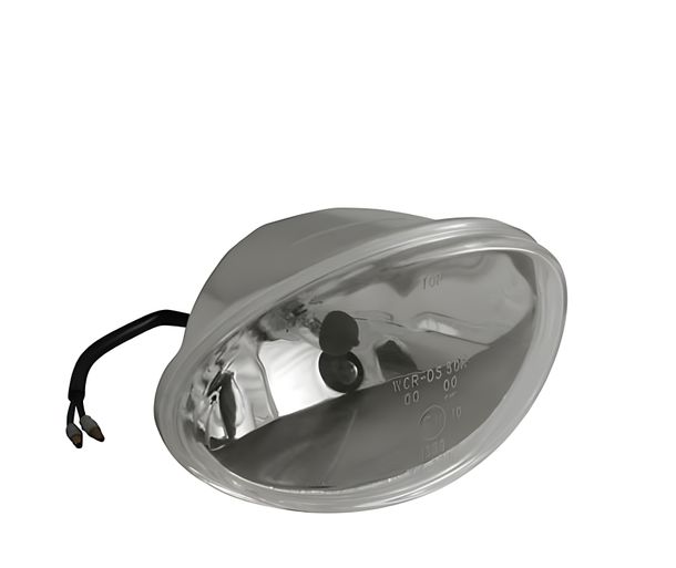 H4 Einsatz Highsider oval, 160 x 90 mm, Klarglas, 12V 60/55W, mit Standlicht, E geprüft.