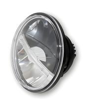 Scheinwerfereinsatz Highsider Jackson LED 5 3/4 Zoll rund mit verchromtem Reflektor Fernlicht Abblendlicht und Standlicht Leiste E-geprüft.
