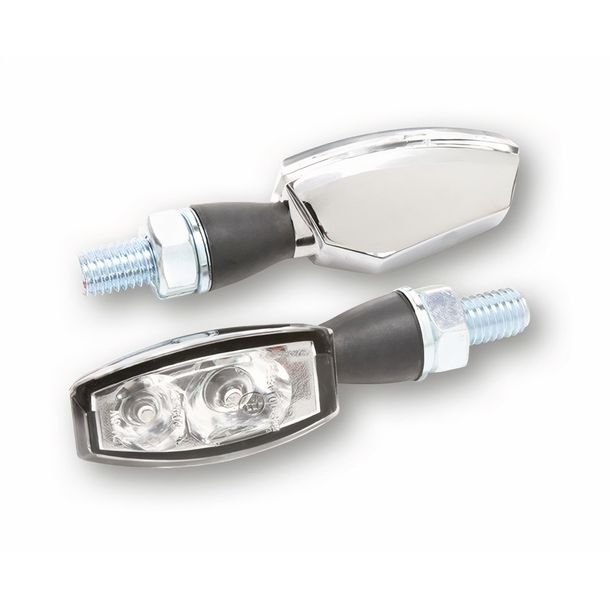 Piloto trasero LED HIGHSIDER, luz de freno, unidad de intermitente BLAZE cromado