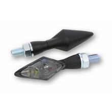 Feu arrière LED HIGHSIDER, feu stop, clignotant PEN HEAD DOUBLE, noir, teinté