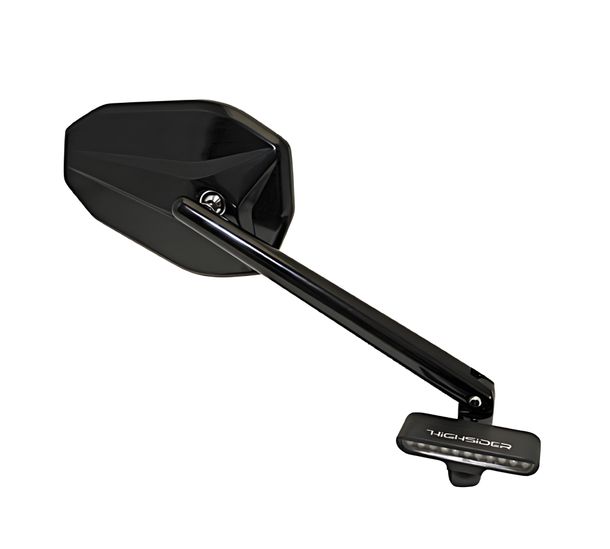 Blinker Highsider Stripe LED schwarz eloxiert