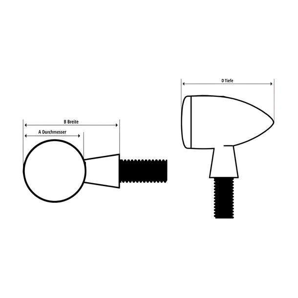 Rücklicht Highsider Mono LED schwarz