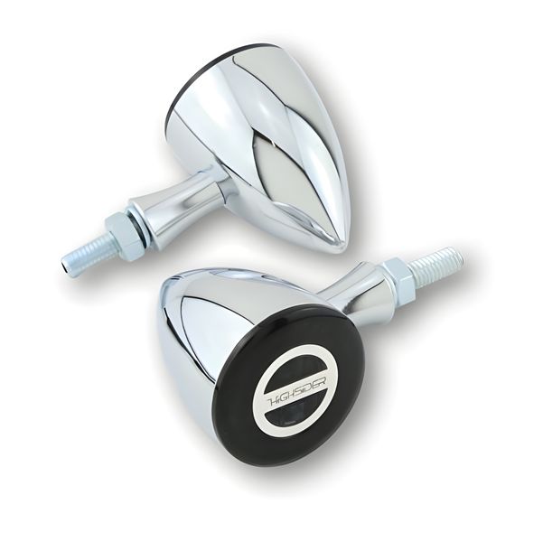 Blinker Highsider Rocket Bullet Rücklicht Bremslicht LED chrom