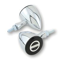 Feu arrière LED HIGHSIDER ROCKET BULLET, feu stop, clignotant, chrome