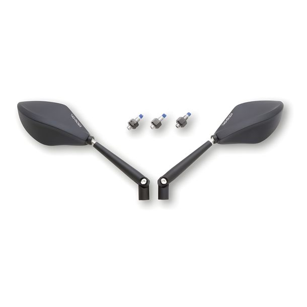 Spiegel Highsider Torezzo schwarz M10 x 1,25mm eloxiert 1 Paar