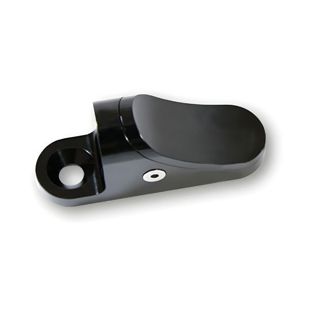 Adaptador universal HIGHSIDER con tapa, 60 mm de largo, para espejos de carenado anodizado negro