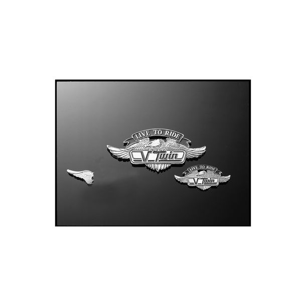 HIGHWAY HAWK Aufkleber V-Twin, Gr. S