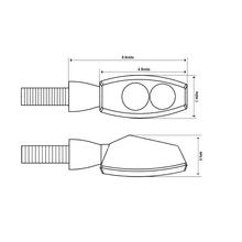 Set di indicatori LED HIGHWAY HAWK Stalk, nero