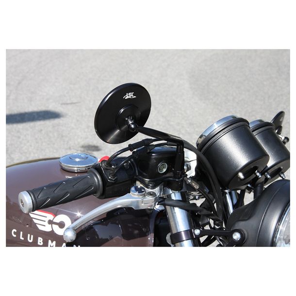 LSL Spiegel Clubman mit LSL Logo Aufdruck, schwarz / rechts