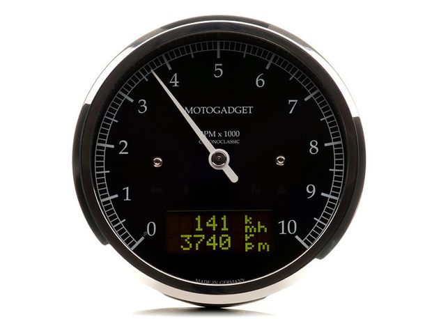 Compteur de tours Motogadget Chronoclassic Dark Edition -14.000 tr/min