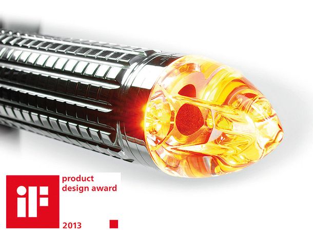 intermitente de manillar motogadget M-blaze CONE, pulido, derecho