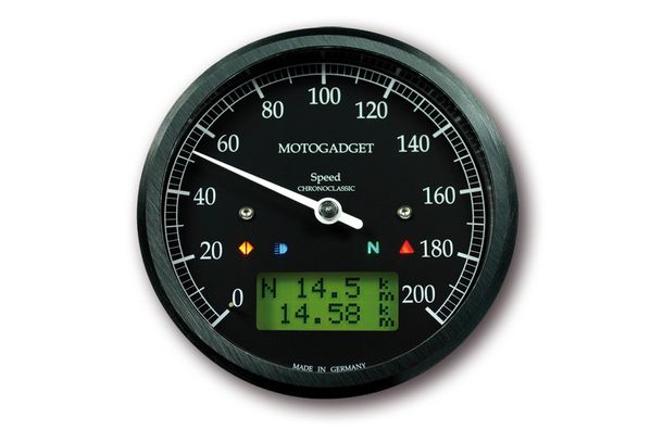 motogadget Tacho Chronoclassic Speedo, schwarz