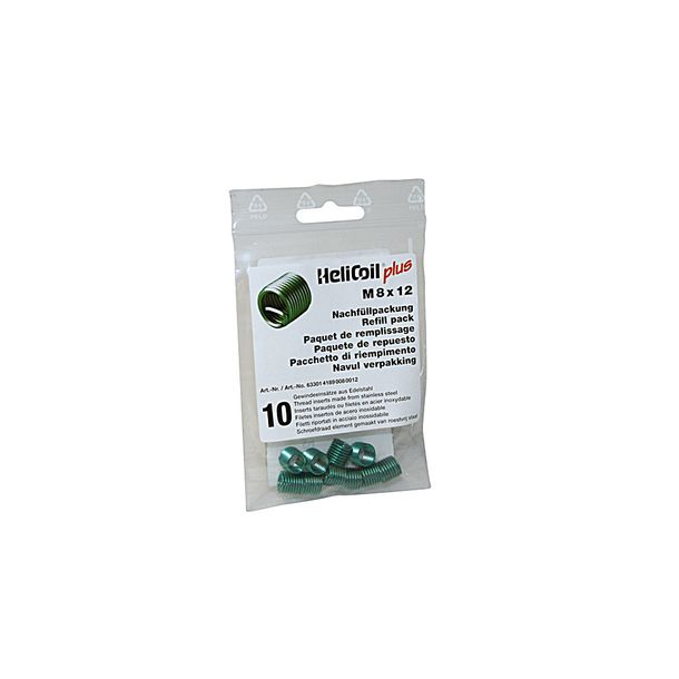 Paquete de recarga HeliCoil plus insertos roscados M8