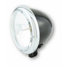 SHIN YO Farol de 4 1/2 Polegadas Estilo Bates, preto, anel cromado