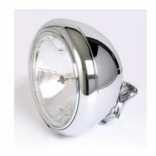 SHIN YO Farol HD-STYLE Cromado de 7 Polegadas, Vidro Transparente (Refletor Prismático), Fixação Inferior