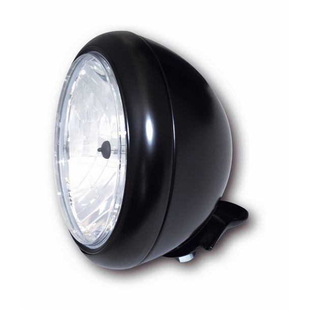 Linterna frontal SHIN YO 7 pulgadas HD STYLE, lente transparente (reflector de prisma), negro brillante,