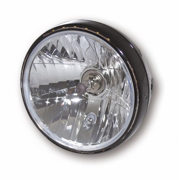 Faro delantero SHIN YO 7 pulgadas RENO 2, negro brillante