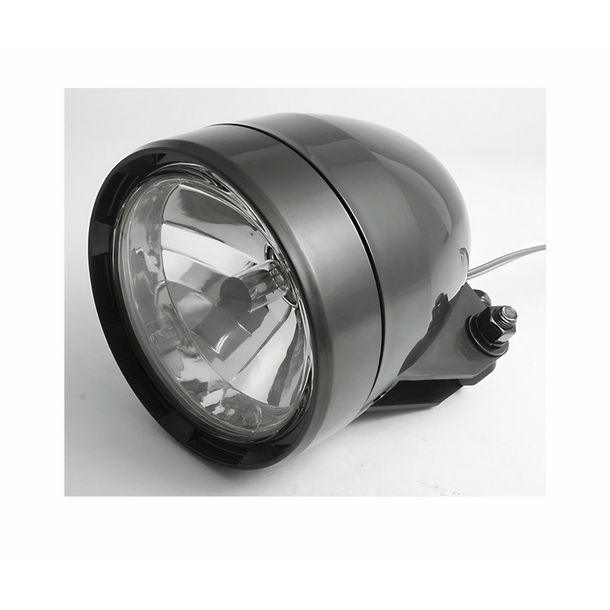 Lampada frontale SHIN YO ABS con luce di posizione, nera, HS1, montaggio inferiore