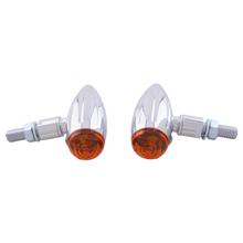 Intermitentes Highsider smart MICRO-BULLET con homologación, cromo / lente naranja, 2 unidades