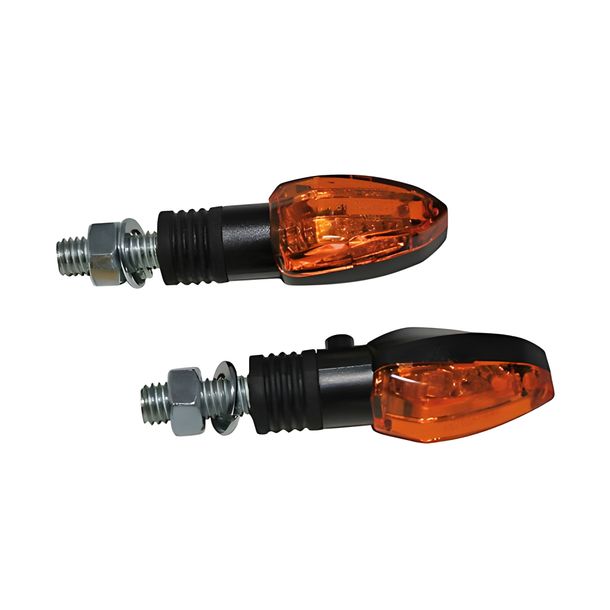 Indicatore alogeno SHIN YO LIZZARD, nero, lente gialla, 12V/6W