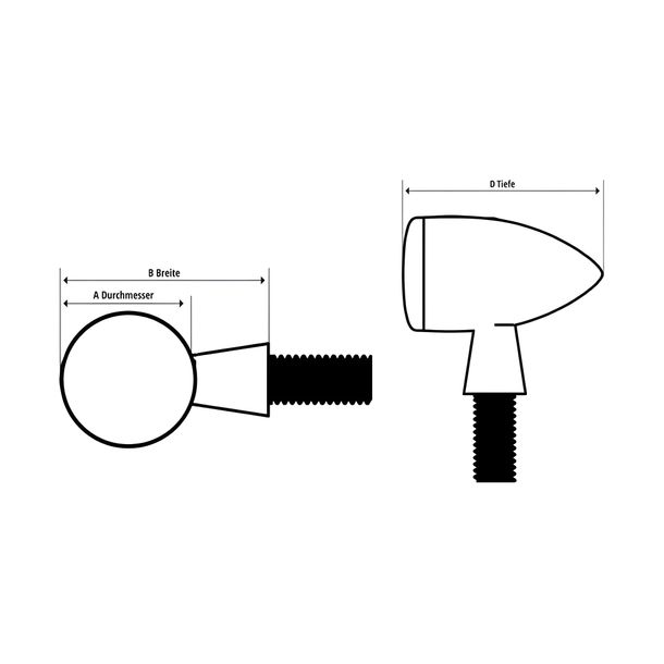 SHIN YO HI-Power LED-Blinker MC 1, Alu, schwarz, klares Glas – Bild 4