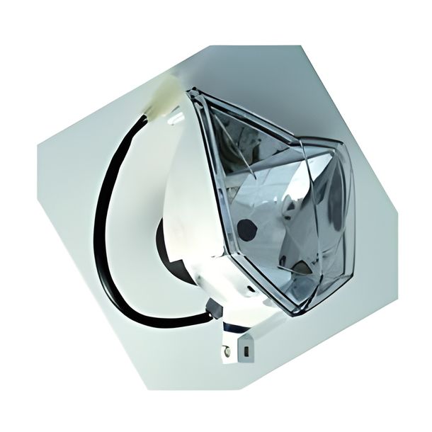Inserto faro poligonale SHIN YO HS1, vetro trasparente, 12V 35/35W con luce di posizione, marcato E