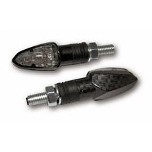 Indicador LED SHIN YO LIZZARD, efecto carbono, lente ahumada