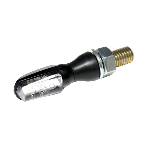 SHIN YO LED-indicator SPARK, black housing, clear lens, E-marked, pair