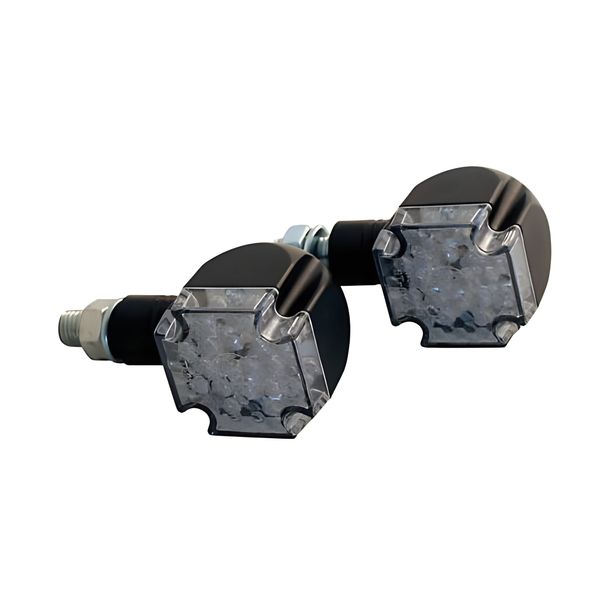 Mini indicatore LED SHIN YO CROSS, nero, attacco corto