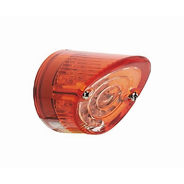 SHIN YO LED-Mini-zadní světlo NOSE, kulaté, sklo červené/průhledné