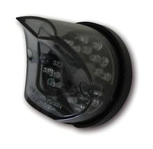 SHIN YO LED-Rücklicht MADISON, schwarze runde Basisplatte, getöntes Glas