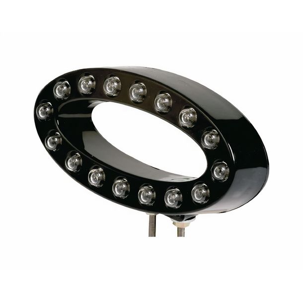 Luce posteriore a LED SHIN YO MEMPHIS, corpo nero, ovale