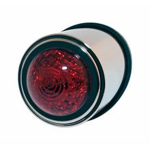 SHIN YO LED-Rücklicht OLD SCHOOL TYP1, chrom, rotes Glas, E-gepr.