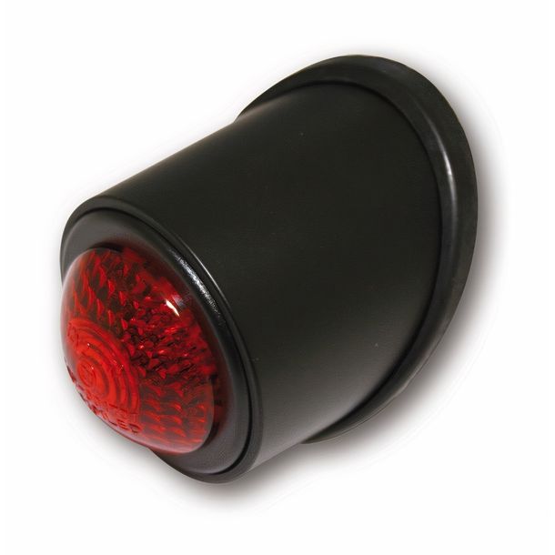 SHIN YO LED-Rücklicht OLD SCHOOL TYP1, schwarz, rotes Glas, E-gepr.