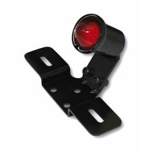 SHIN YO LED-Rücklicht OLD SCHOOL TYP3, schwarz, rotes Glas, mit Nr.-Schildhalter