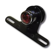 SHIN YO LED-Rücklicht OLD SCHOOL TYP4, schwarz, rotes Glas, mit Nr.-Schildhalter