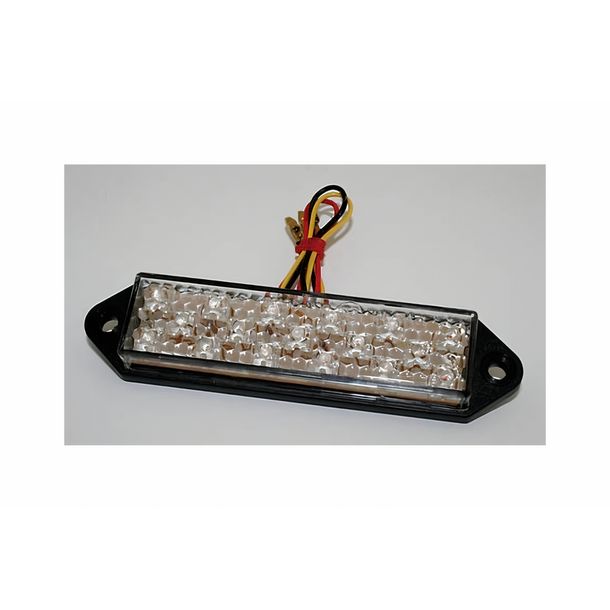 Fanale posteriore a LED SHIN YO, SUPERFLAT, vetro trasparente, con alette di montaggio, marchio E