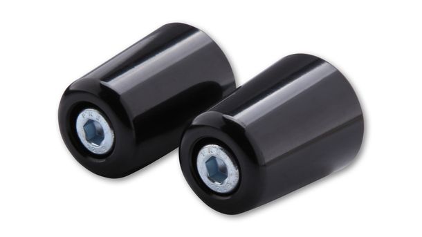 Manopole Highsider in alluminio, nere, 2 pezzi per manubrio originale Kawasaki