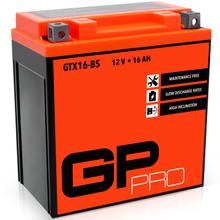Bateria de Gel GP-PRO 12V 16Ah GTX16-BS Bateria para Scooter / Motocicleta, selada livre de manutenção pré-carregada similar YTX16-BS / CTX16-BS / YTX16-4