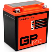 GP-PRO Gel-Batterie 12V 11Ah GB10L-B Rollerbatterie / Motorradbatterie, wartungsfrei versiegelt vorgeladen ähnlich YB10L-A2 / YB10L-B2 / CB10L-B2