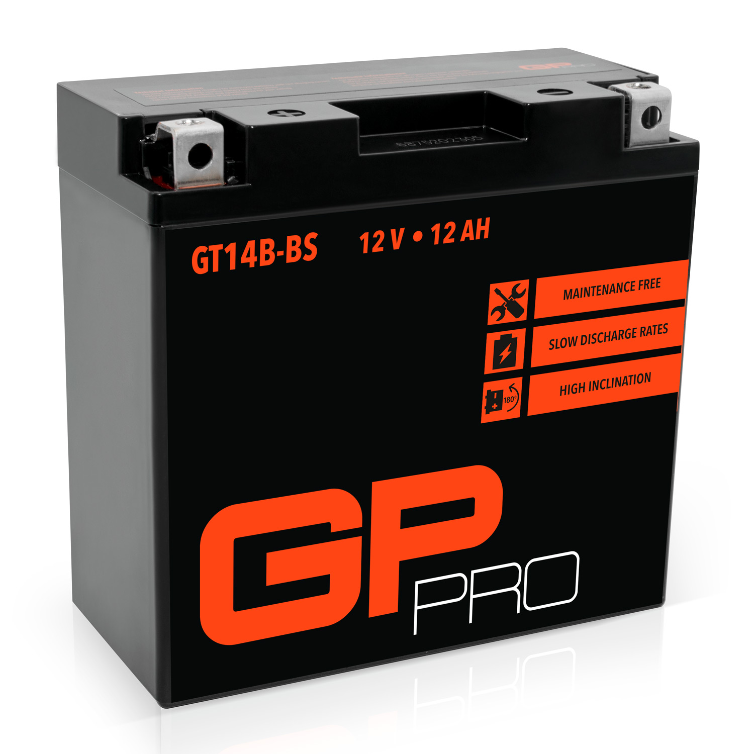 GP-PRO Gel-Batterie 12V 12Ah GT14B-BS Motorradbatterie