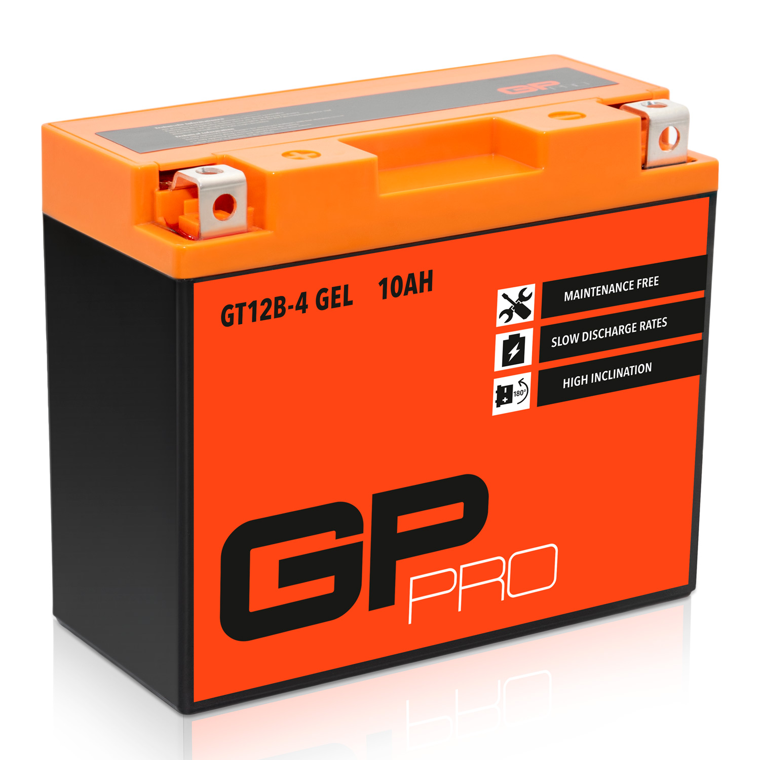 GP-PRO Gel Batería 12V 10Ah GT12B-4 Batería scooter / moto, sin  mantenimiento sellada precargada similar YT12B-BS / YT12-B4 / CT12B4 /  51001