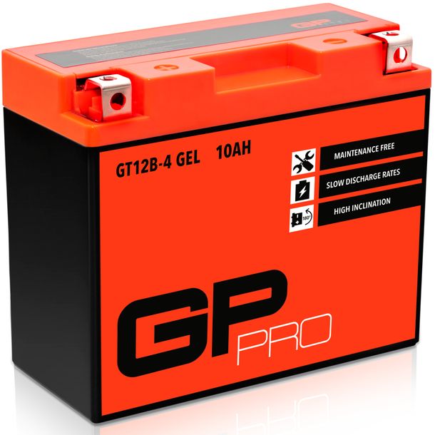 Batería 12V 10Ah GEL GP-PRO GT12B-4 moto scooter simile YT12B-BS YT12-B4 CT12B4 – Bild 1