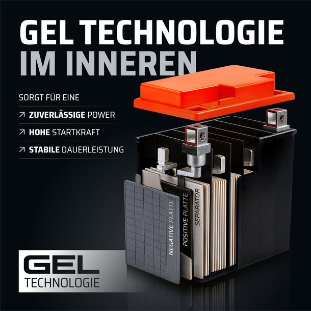 Batterie 12V 5Ah GEL GP-PRO GB5L-B Roller ähnl. YB5L-B CB5L-B 50512 12N5.5-3B – Bild 4