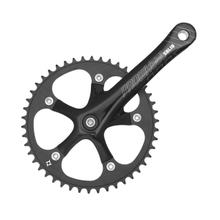 Pignone pedivella fissa city 175 mm 46 dentatura nera bicicletta pro ruota 170-46T