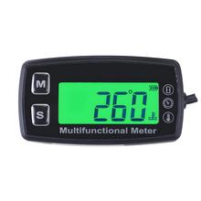 Drehzahlmesser mit Thermometer / Stundenzähler hintergrundbeleuchtetes Display für Motorrad Roller Mofa etc